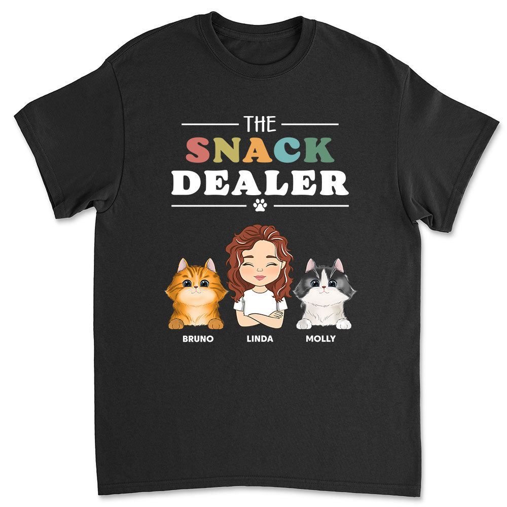 Personalized Custom Unisex 5.3 oz Pets Snack Dealer T-shirt - Ideal Gift for Pet Lovers
