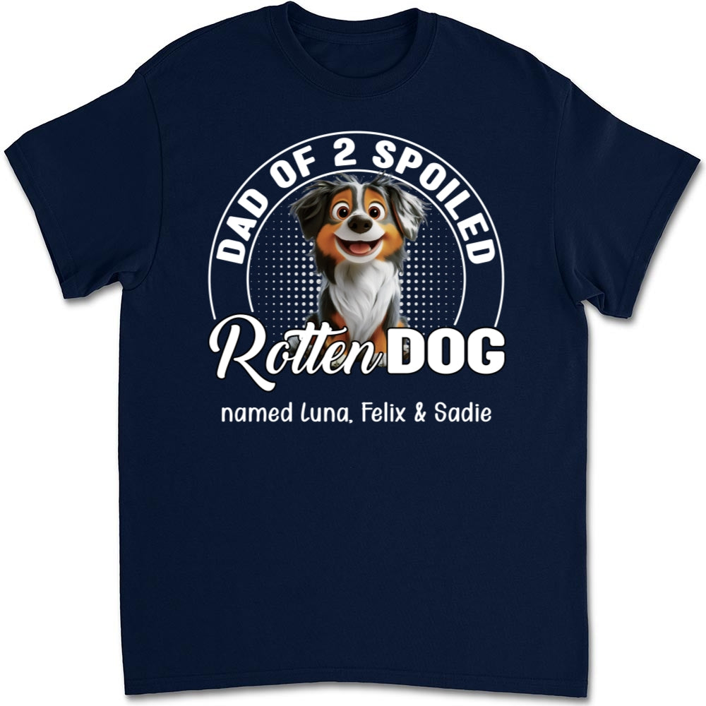 Spoiled Rotten Dog Chibi Cartoon - Personalized Custom Unisex 5.3 oz T-shirt for Pet Lovers