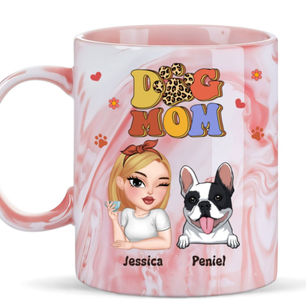 Slay Dog Mama - Exquisite Personalized Custom Pink Marble 11oz Mug