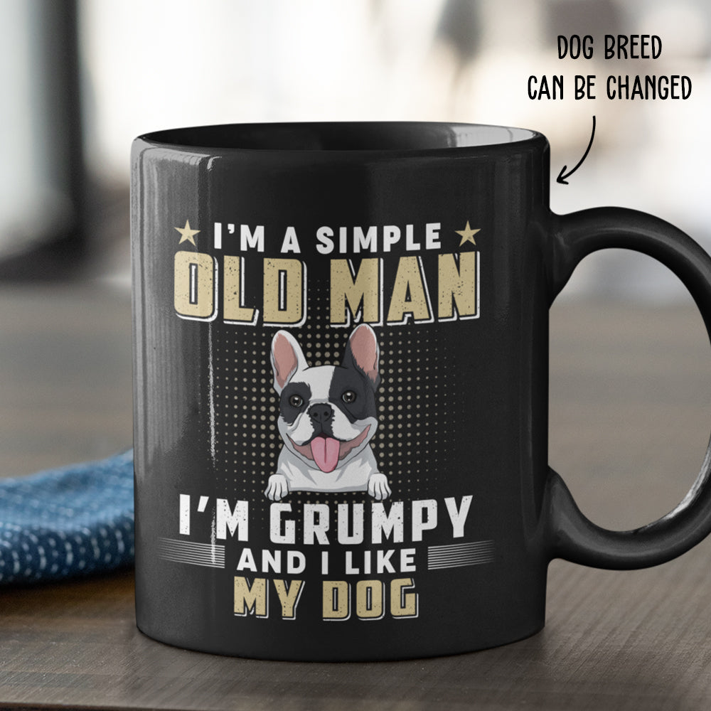 Unique Personalized Custom Coffee Mug for Pet Lovers - Simple Old Man Design