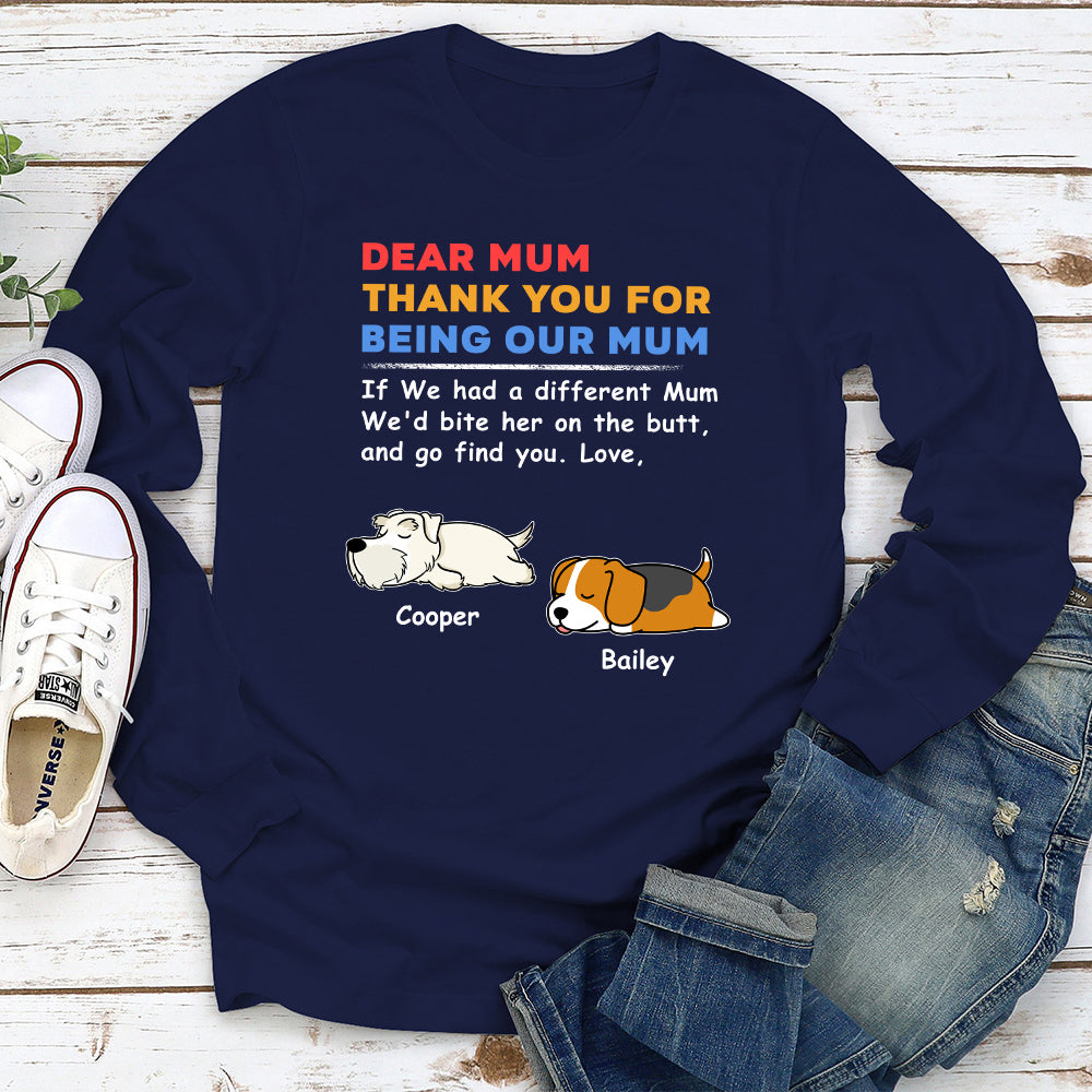 Bite The Butt 2 - Customizable Personalized Long Sleeve Unisex T-shirt for Pet Lovers