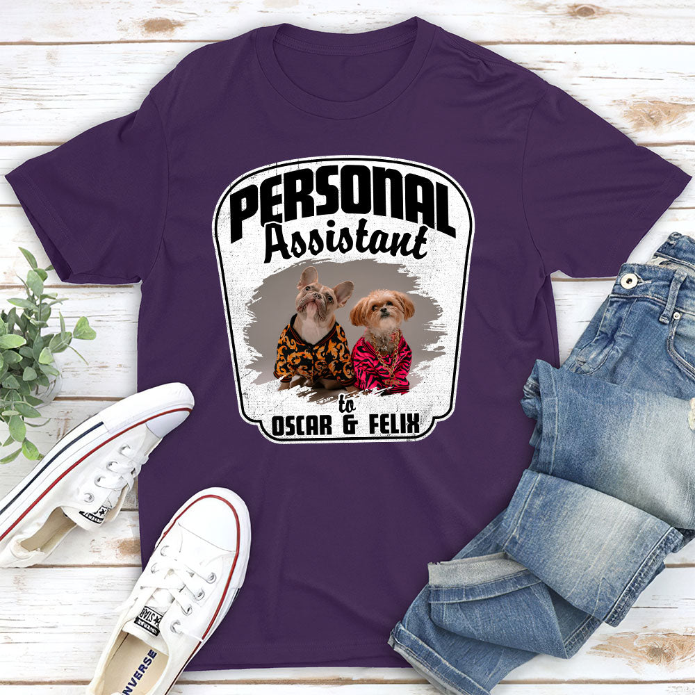 Personalized Custom Premium Men's 4.2 oz Personal Assistant T-shirt - Ideal Gift for Pet Lovers