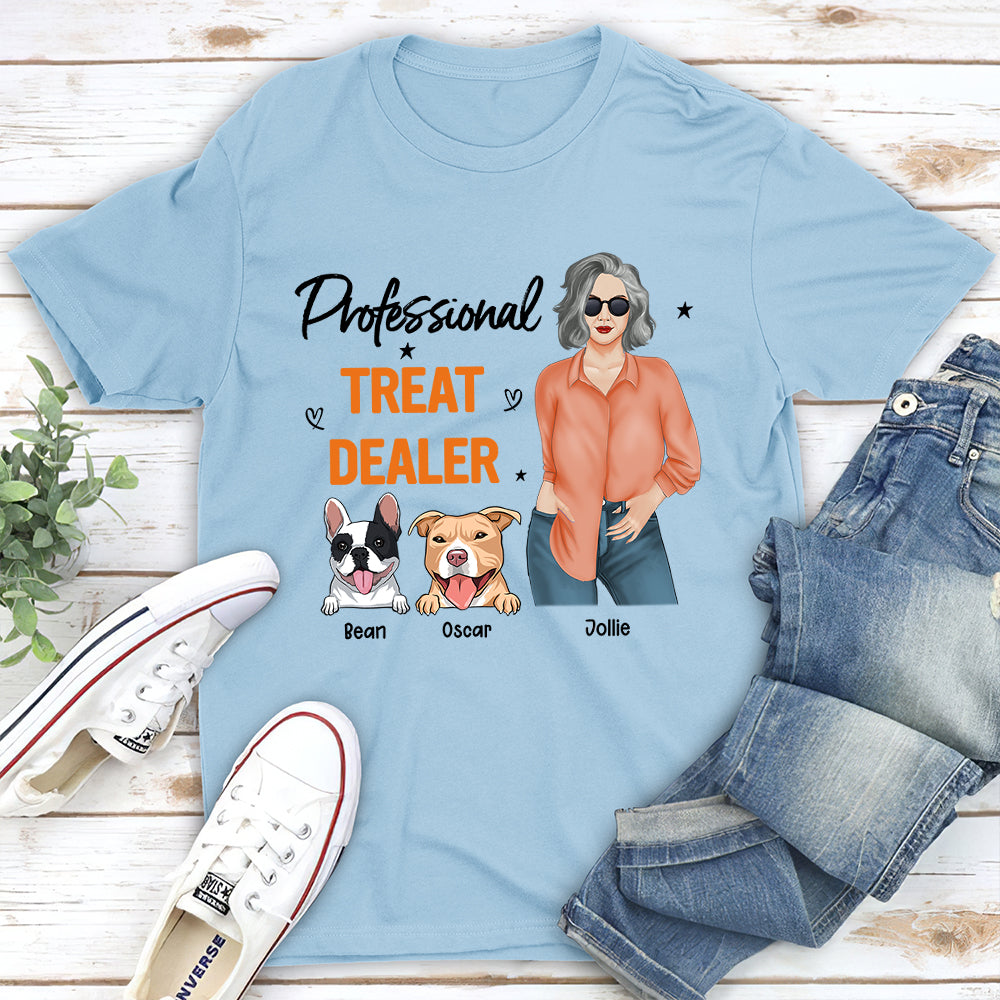 Dog Treat Dealer - Customizable Unisex 5.3 oz Personalized T-shirt for Pet Lovers