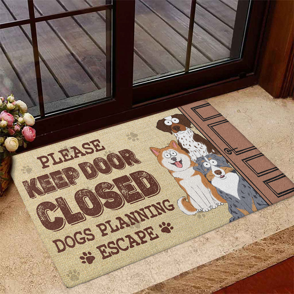 Dog Planning Version 2 - Personalized Custom Doormat with Sublimation Printing for Pet Lovers
