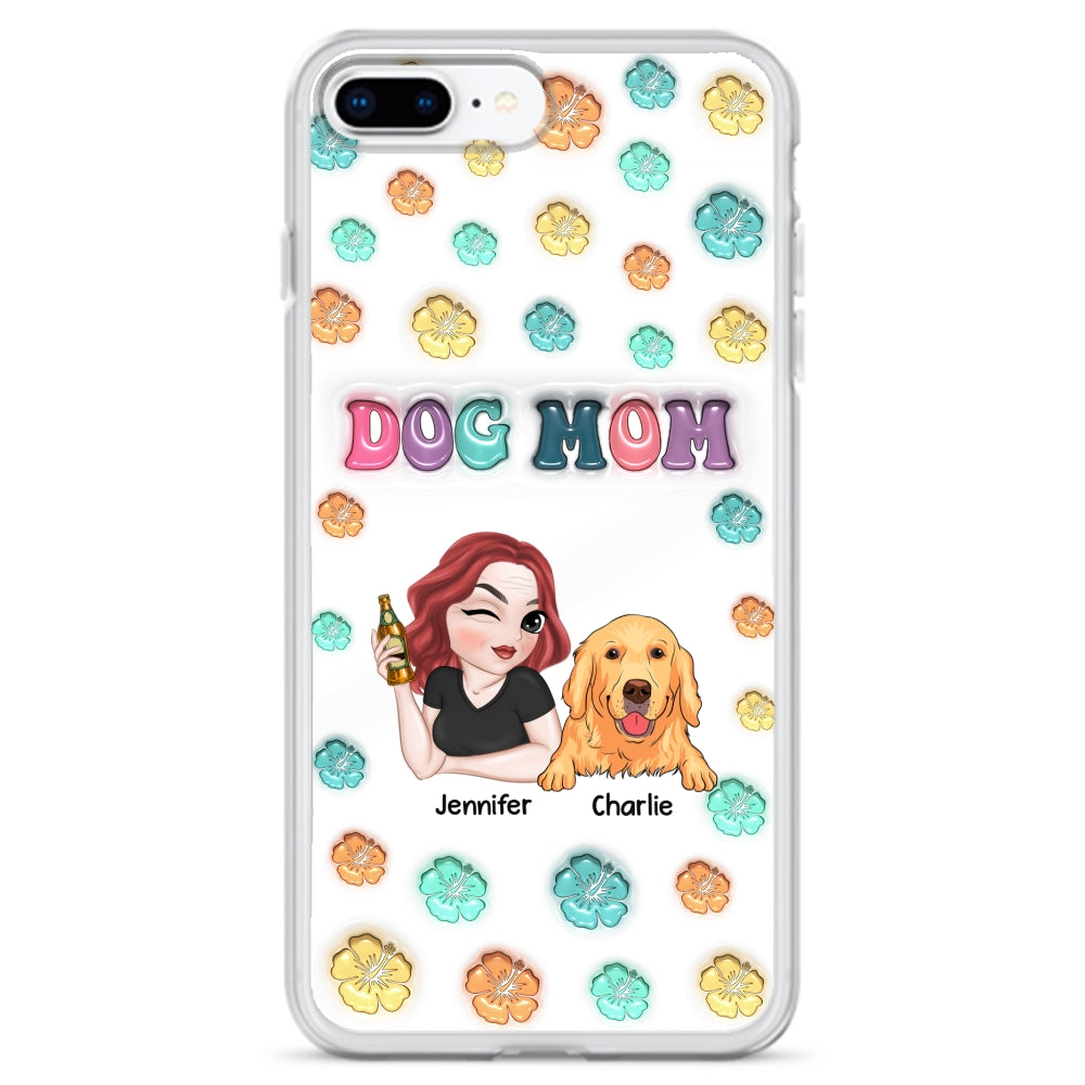 Dog Mom Summer: Exclusive Personalized Custom 3D Inflated Effect Phone Case for Stylish Protection