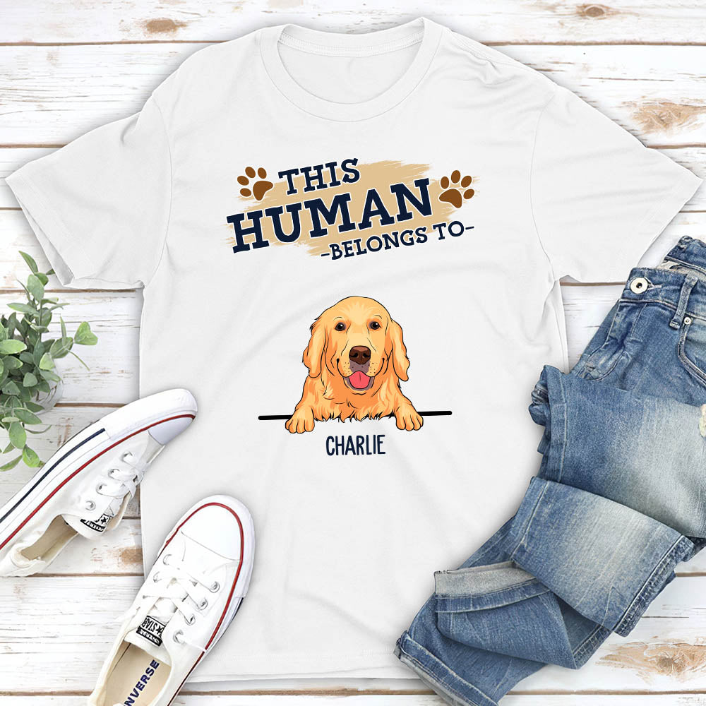The Human - Personalized Custom Unisex 5.3 oz T-shirt for Pet Lovers