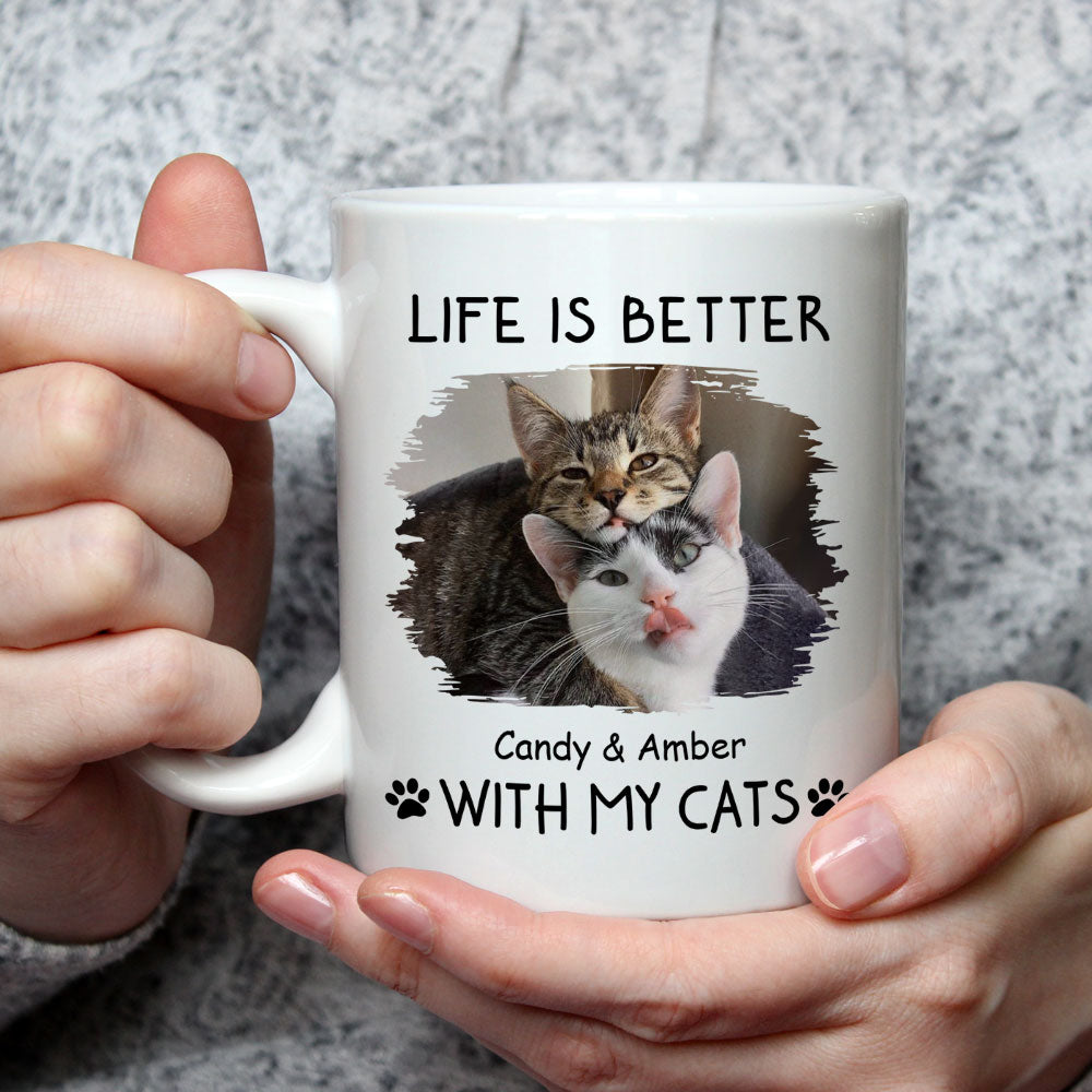 Exquisite Personalized Custom Coffee Mug: Better With Pets Photo