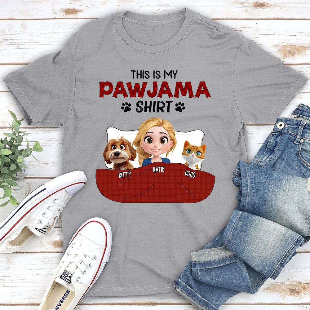 New Style Personalized Custom Unisex Pet Pawjama T-Shirt - Ideal Gift for Pet Lovers
