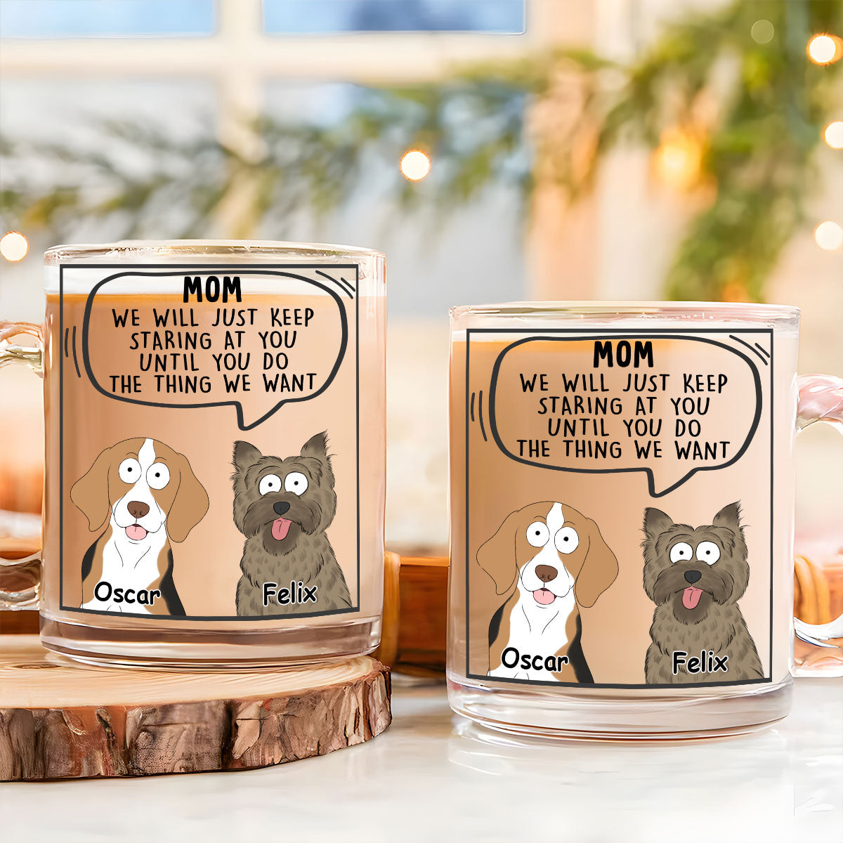 I Will Keep Staring At You - Exquisitely Personalized Custom Glass Mug for Memorable Moments