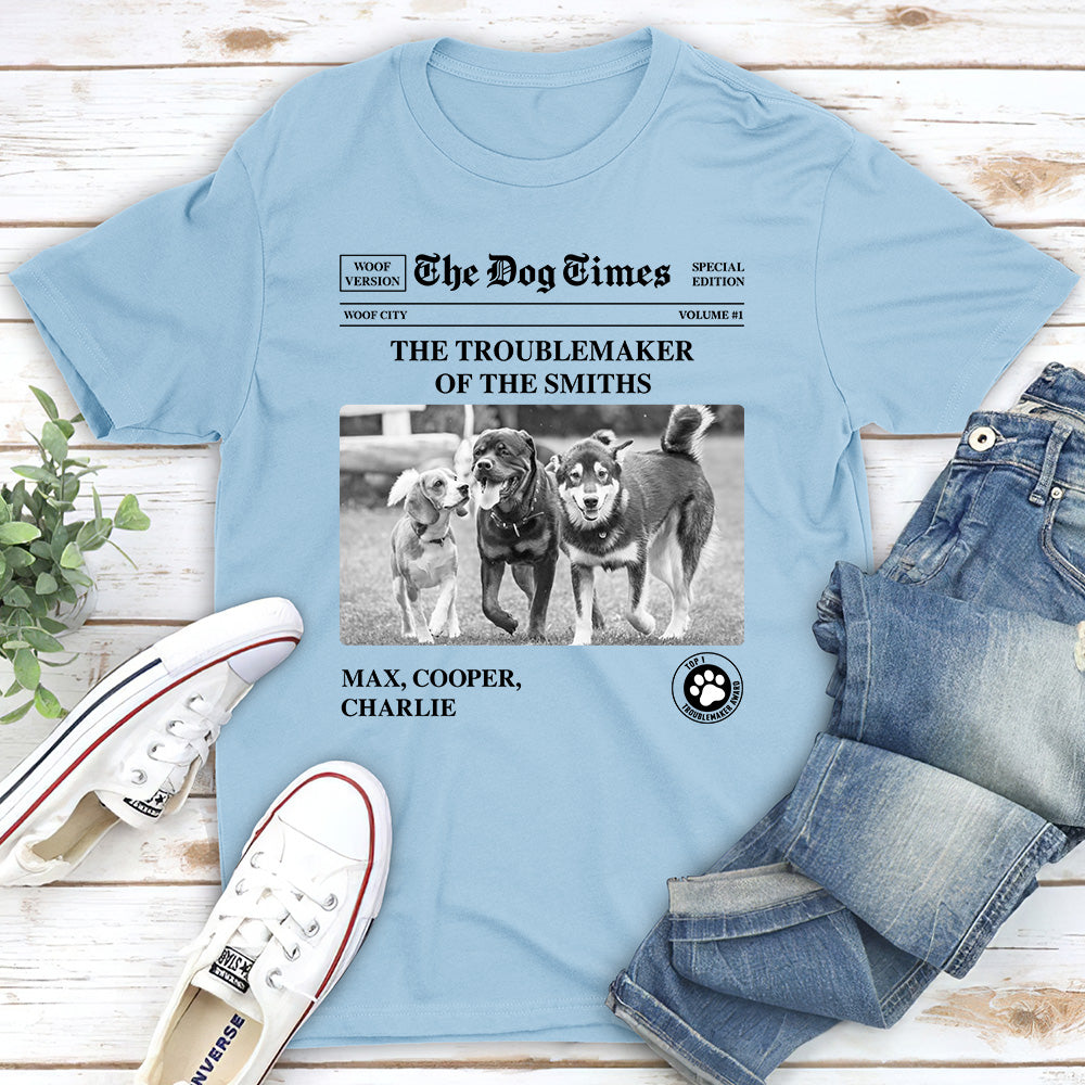 Troublemaker - Personalized Custom Unisex Heavy Cotton T-shirt for Pet Lovers