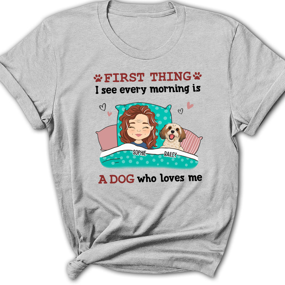 Every Morning - Exquisite Personalized Custom Women's T-shirt for Pet Lovers