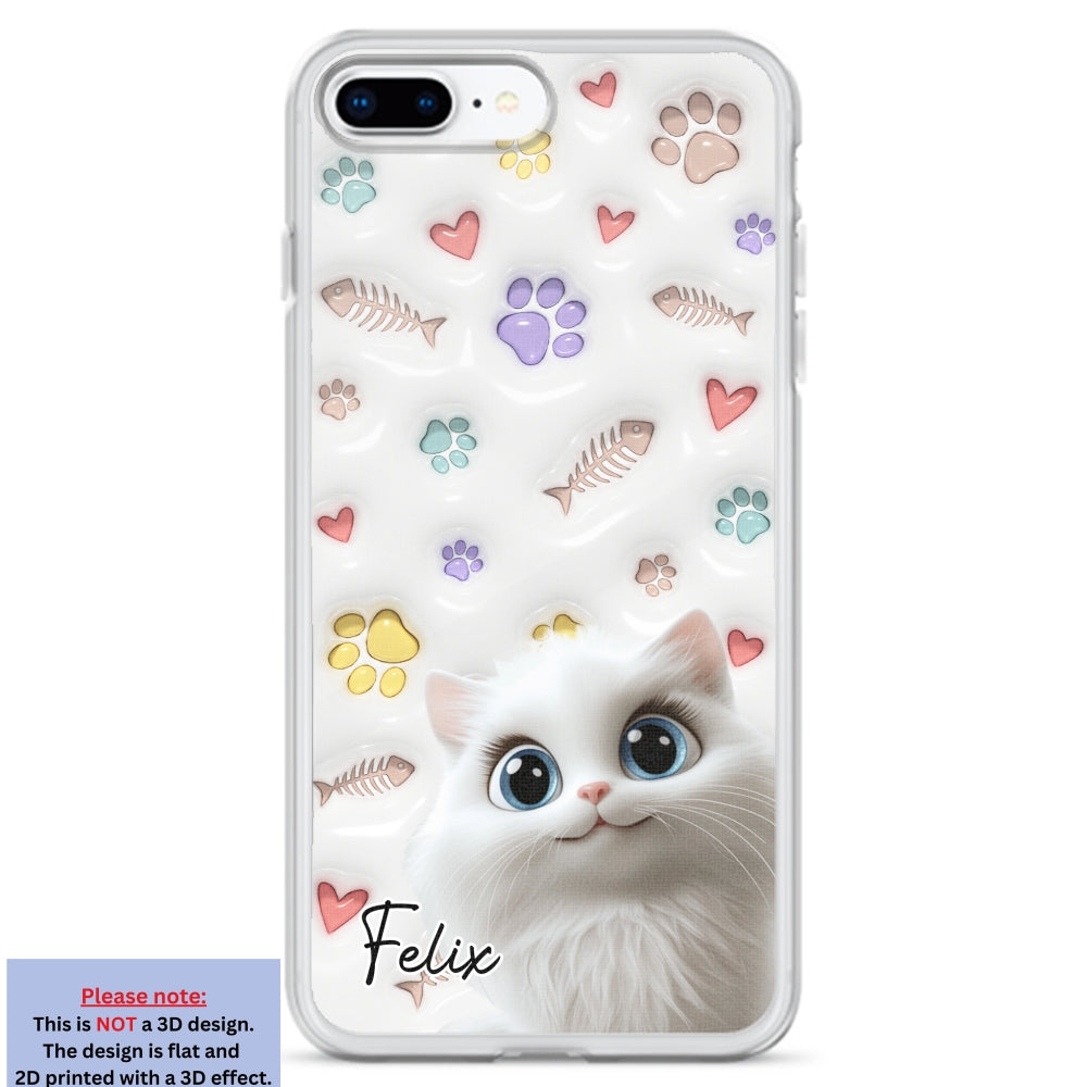 Adorable Baby Cat - Customizable 3D Inflated Effect Personalized Phone Case