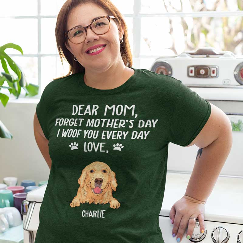 I Woof You Dog Mom - Personalized Custom Unisex 5.3 oz T-shirt for Pet Lovers