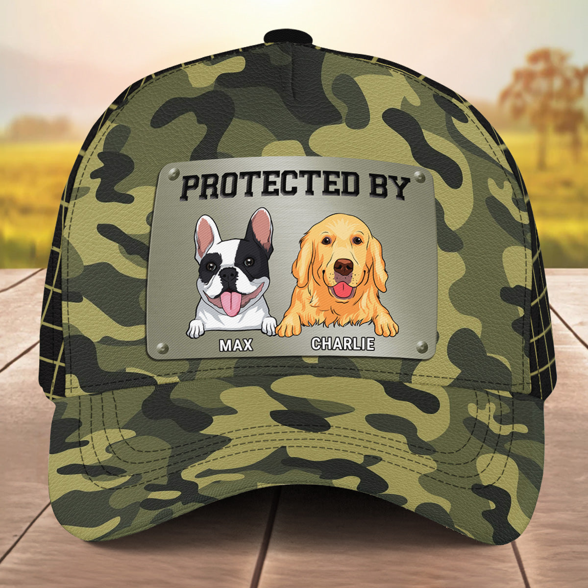Protected By Doggo - Customizable Personalized Dog Parent Cap