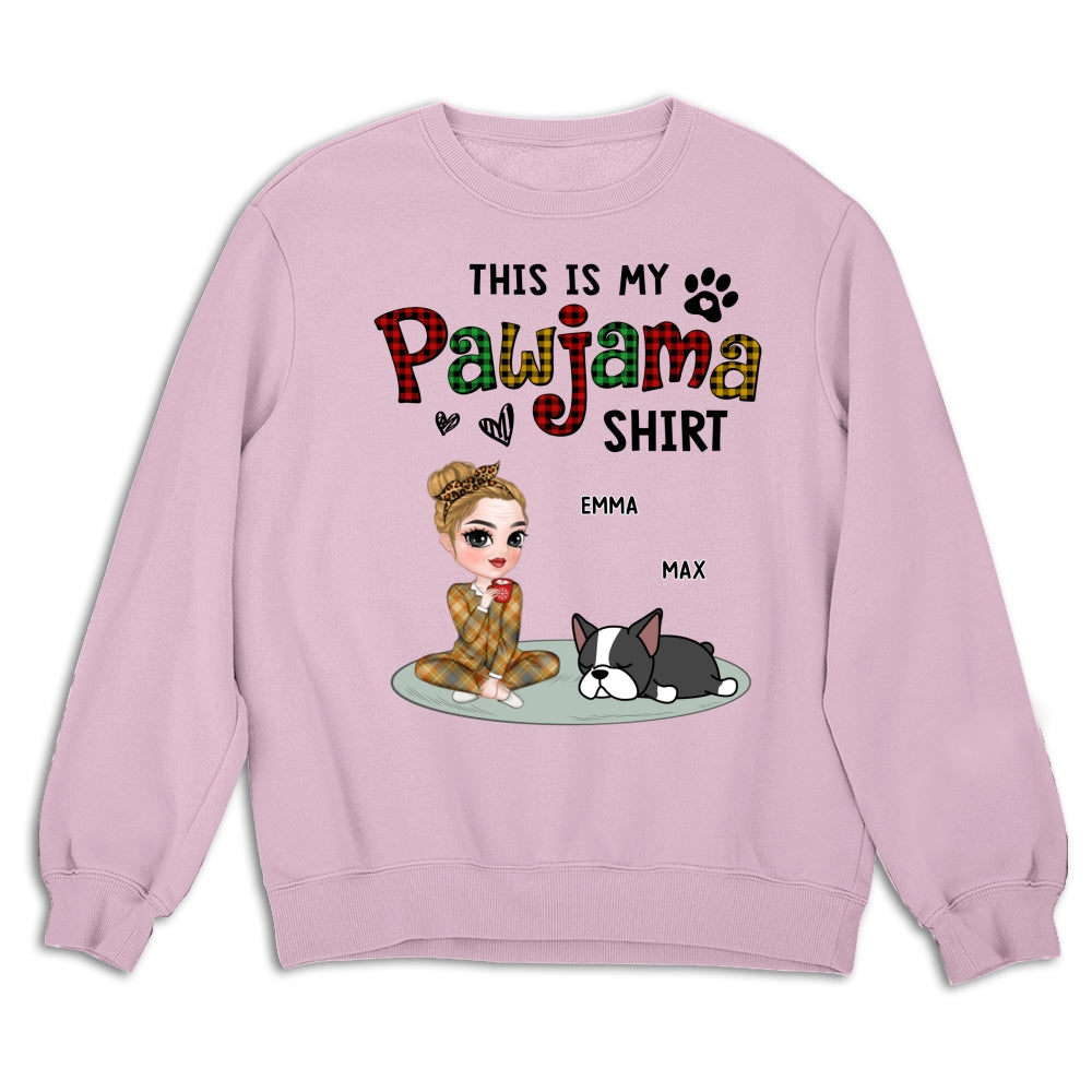 Pawjama Shirt Version 2 - Customizable Personalized Unisex 8.0 oz Sweatshirt for Pet Lovers