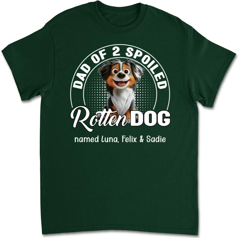 Spoiled Rotten Dog Chibi Cartoon - Personalized Custom Unisex 5.3 oz T-shirt for Pet Lovers