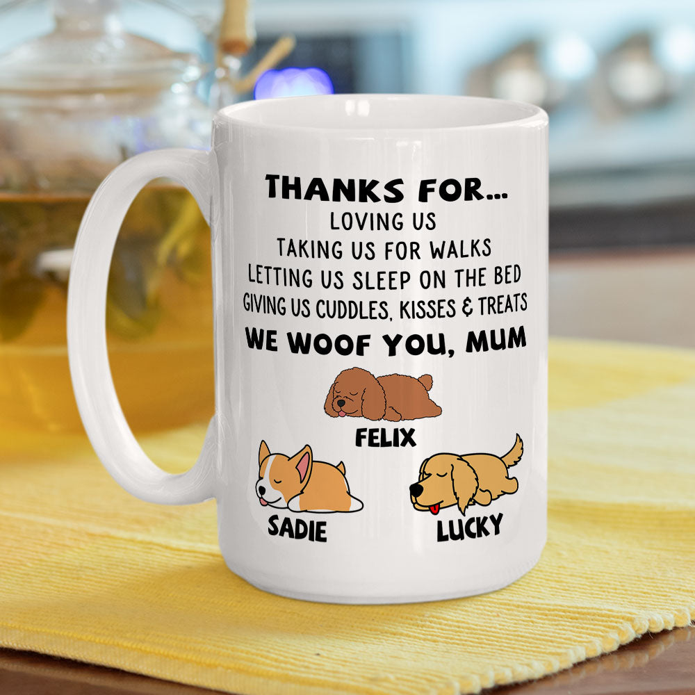 Thanks For Loving Me - Personalized Custom 11oz & 15oz Coffee Mug for Pet Lovers