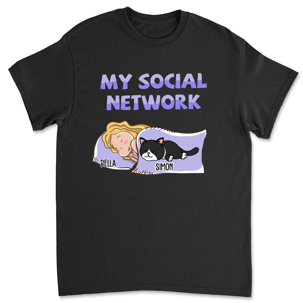 My Social Network - Personalized Custom Unisex 5.3 oz T-shirt for Pet Lovers