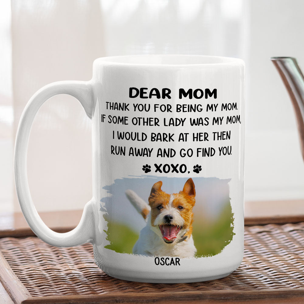 Dear Mom Xoxo Personalized Custom Photo Coffee Mug - Ideal Gift for Pet Lovers