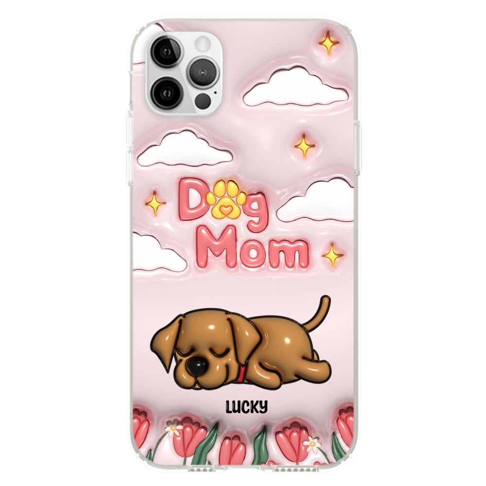 I Love My Dog Mom - Unique Personalized Custom 3D Inflated Effect Phone Case for Fashion - Conscious Users