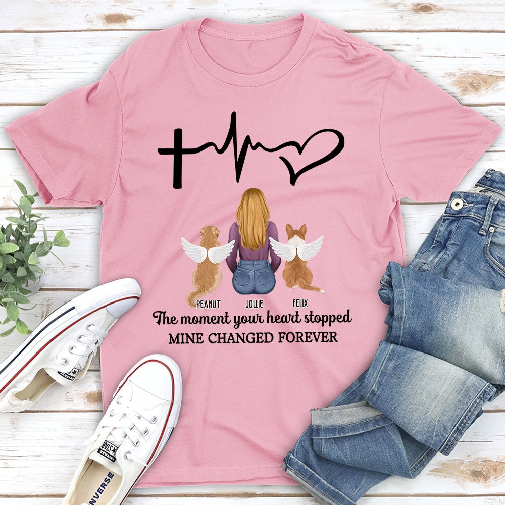 Personalized Custom Unisex Memorial T-shirt - Commemorate the Precious Moment Your Heart Stopped with Your Pet