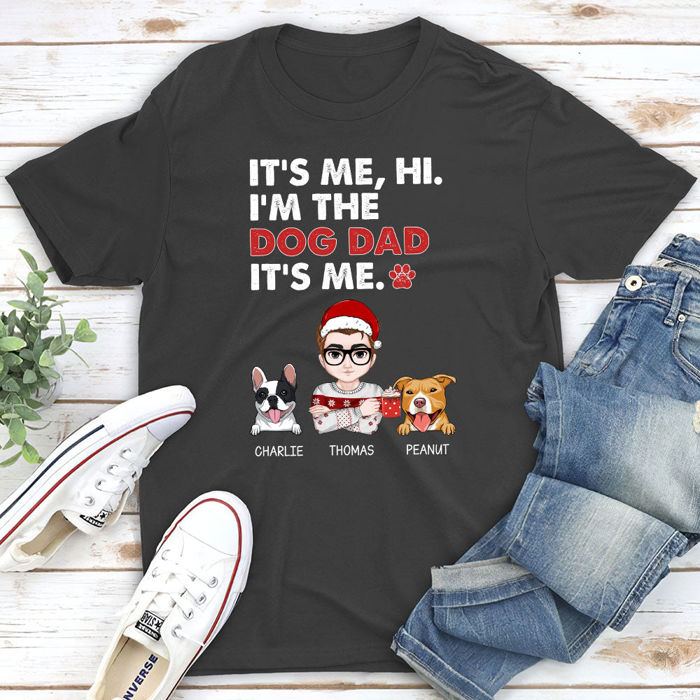 Dog Mom Says Hi - Personalized Custom Unisex 5.3 oz T-shirt for Pet Lovers