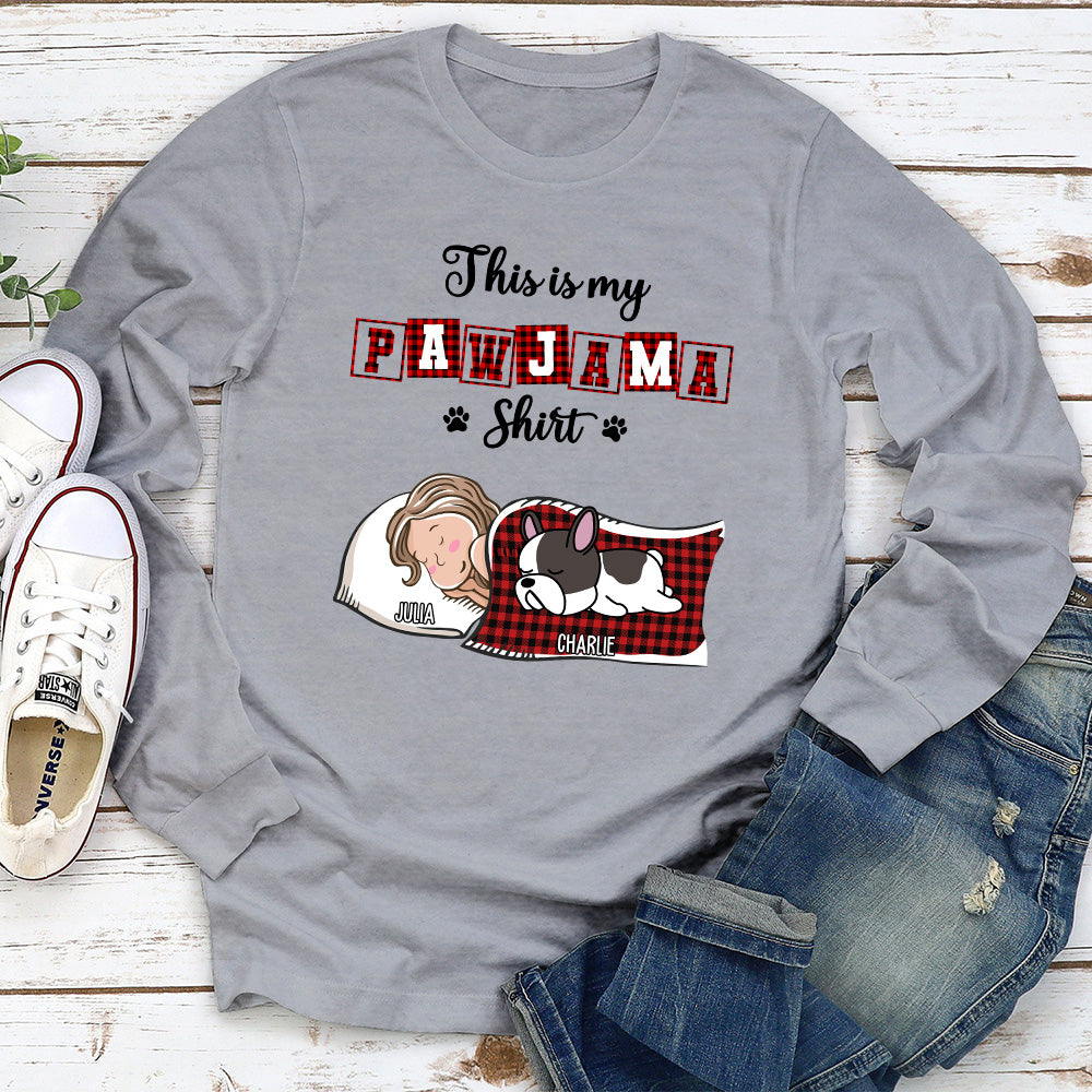 My Sleepshirt Ver Pet 2 - Customizable Personalized Long Sleeve Unisex T-Shirt for Pet Lovers
