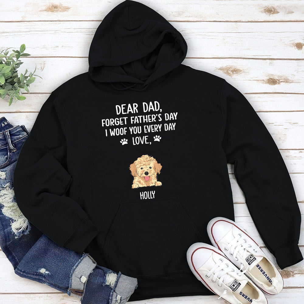 I Woof You Dog Dad - Customizable Personalized Unisex 8.0 oz Hoodie