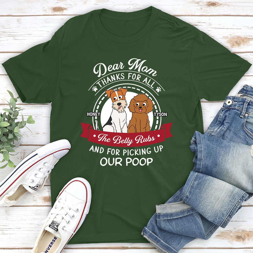 Dear Mom Thanks - Personalized Custom Unisex 5.3 oz T-shirt for Pet Lovers