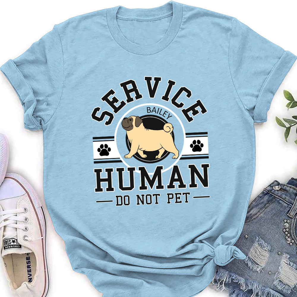 Service Human Logo - Exquisitely Personalized Custom Women's T-shirt for Pet Lovers