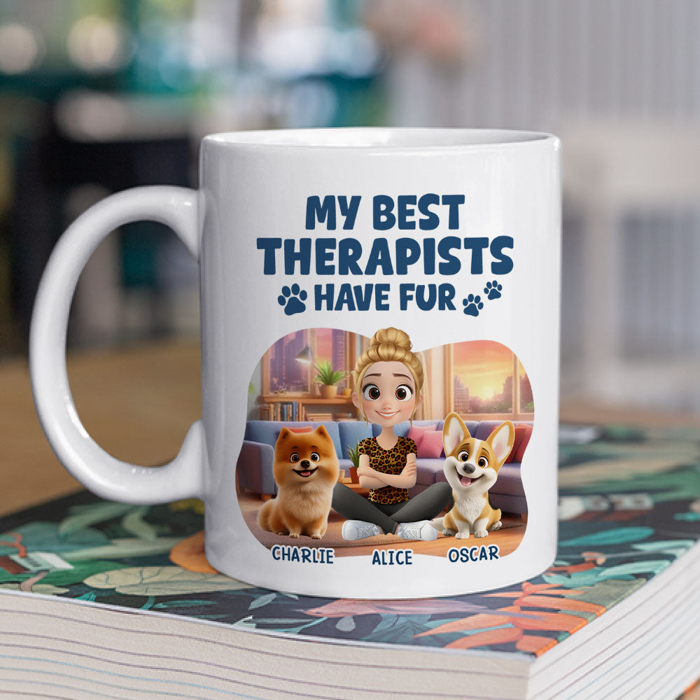 Best Therapist Has Fur - Premium Personalized Custom Coffee Mug for All Beverages
