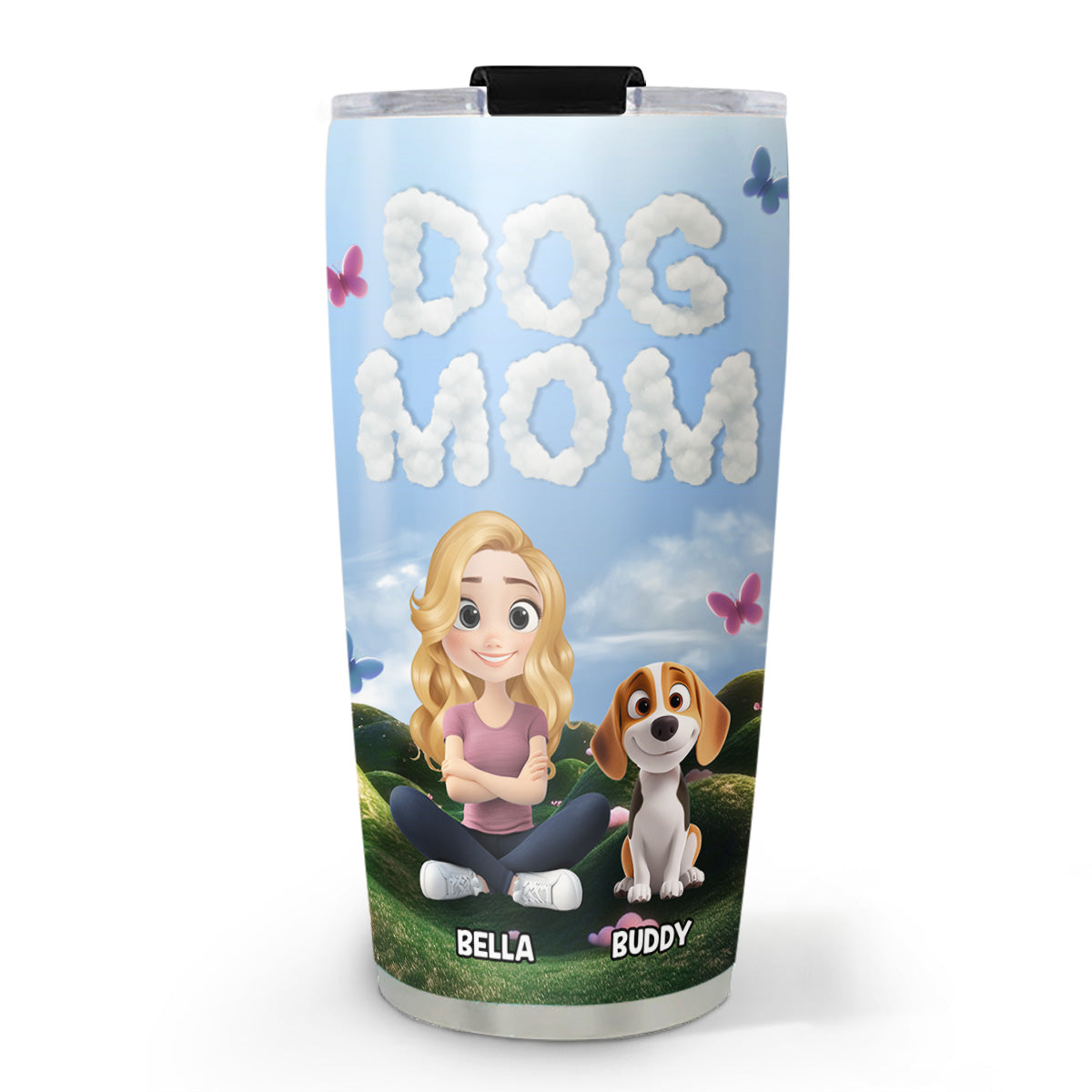 Best Dog Mom Ever - Personalized Custom 20oz Stainless Steel Tumbler with Double-Walled Vacuum Insulation