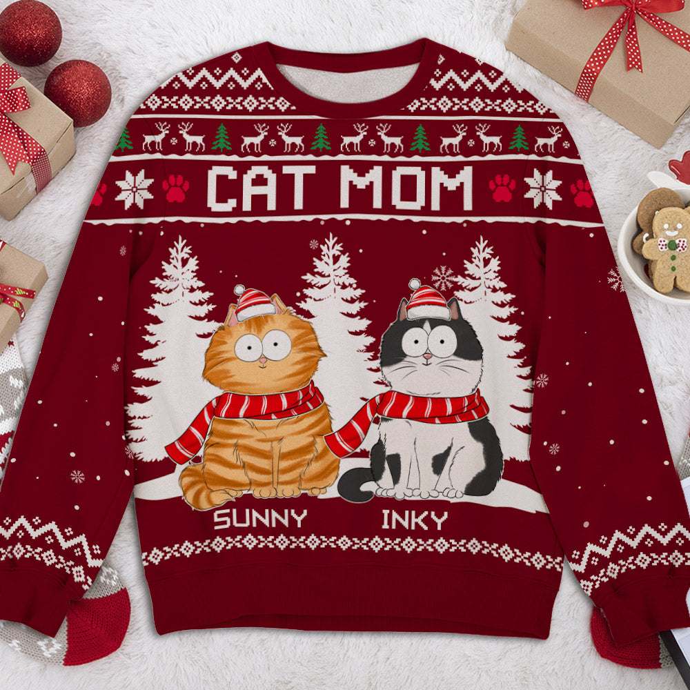 Happy Holiday Personalized Custom All-Over-Print Dog Lover's Unisex Sweatshirt