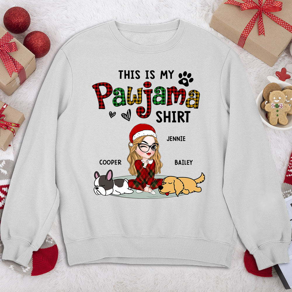 Pawjama Shirt Version 2 - Customizable Personalized Unisex 8.0 oz Sweatshirt for Pet Lovers