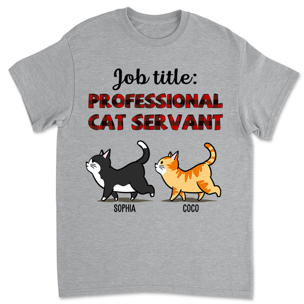 Exclusive Personalized Custom Unisex Professional Cat Servant T-shirt - Ideal for Pet Lovers