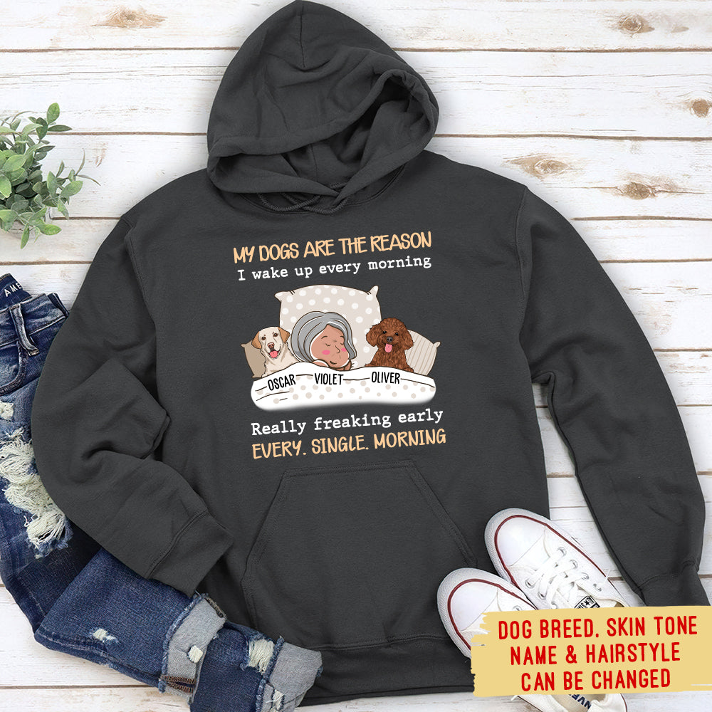 My Dog Is The Reason - Customizable Personalized Unisex 8.0 oz Hoodie for Pet Lovers