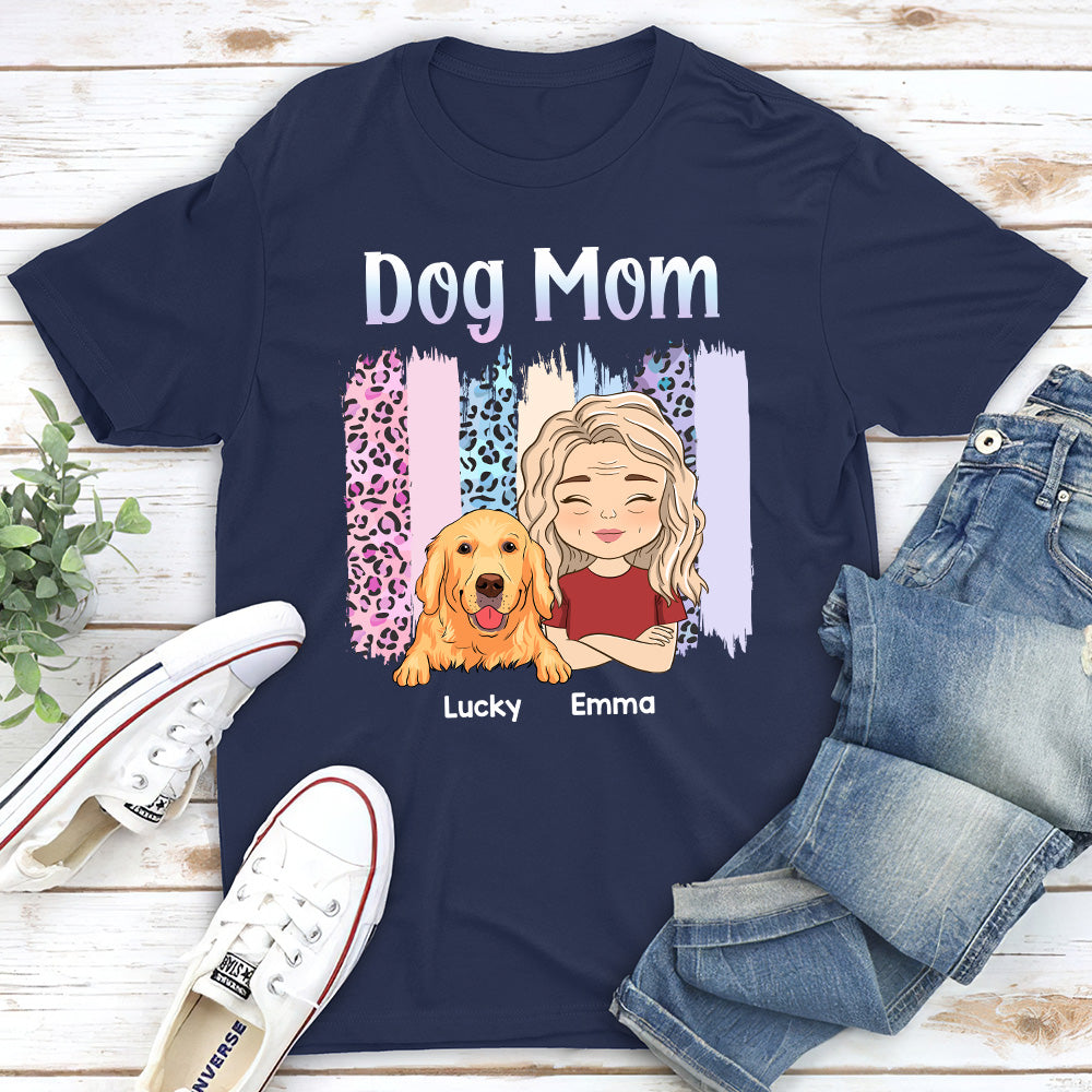 Dog Mom 4 - Stylish Personalized Custom Unisex 5.3 oz T-shirt