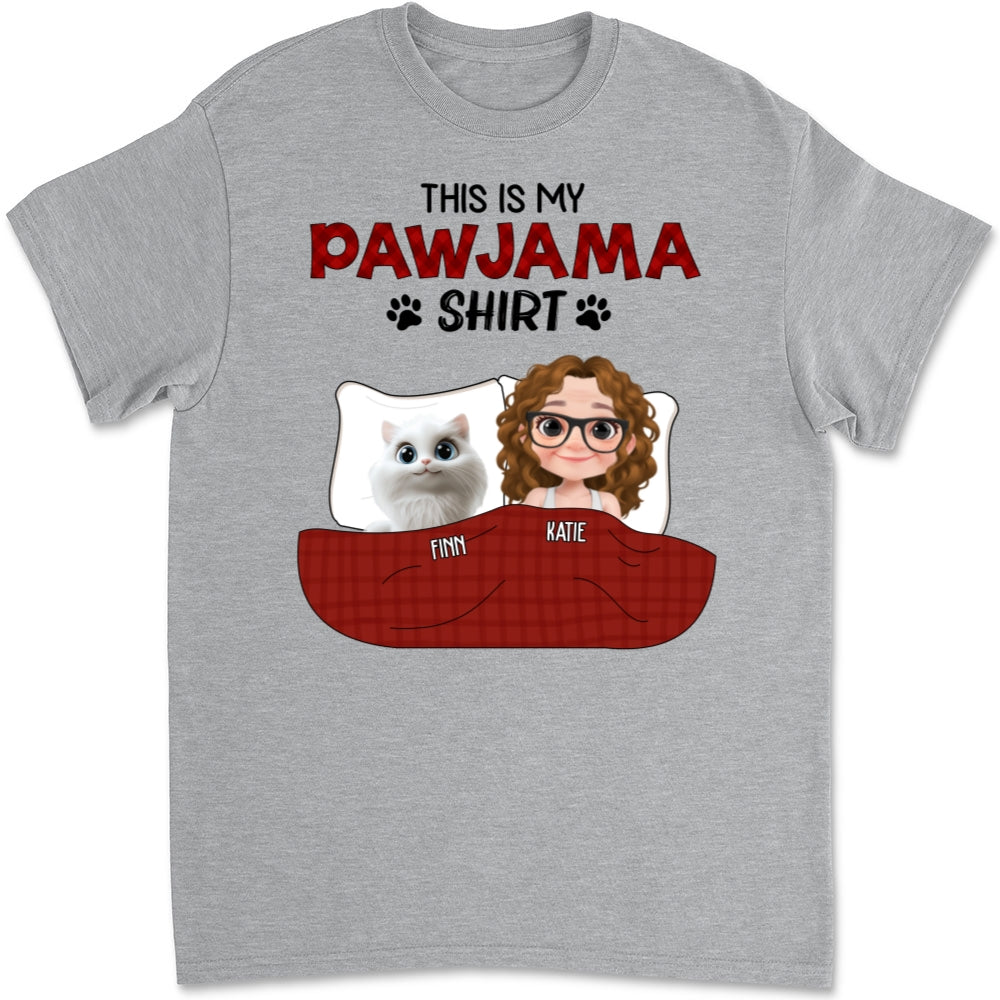 New Style Cat Pawjama Personalized Custom Unisex 5.3 oz T-Shirt - A Must-Have for Pet Lovers