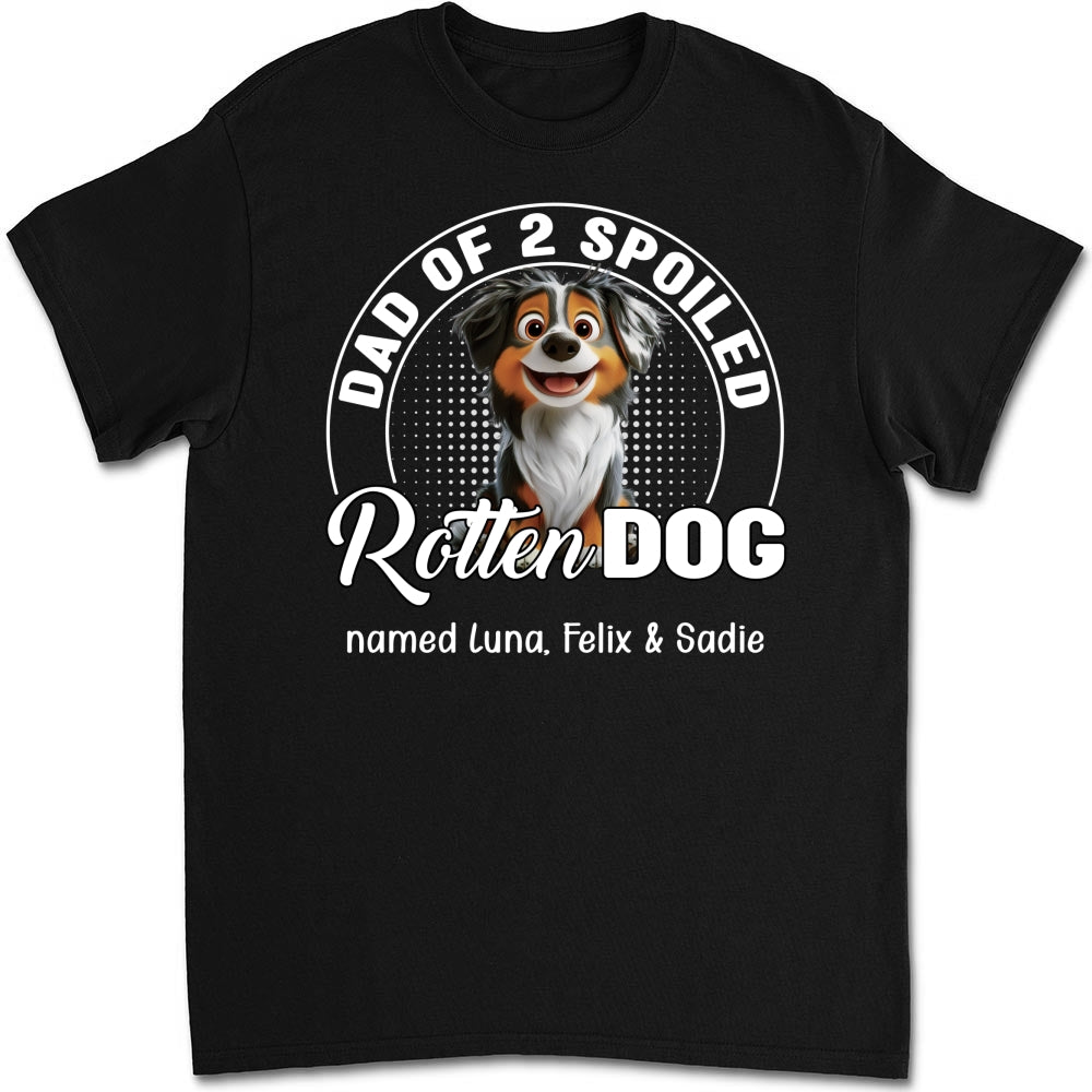 Spoiled Rotten Dog Chibi Cartoon - Personalized Custom Unisex 5.3 oz T-shirt for Pet Lovers