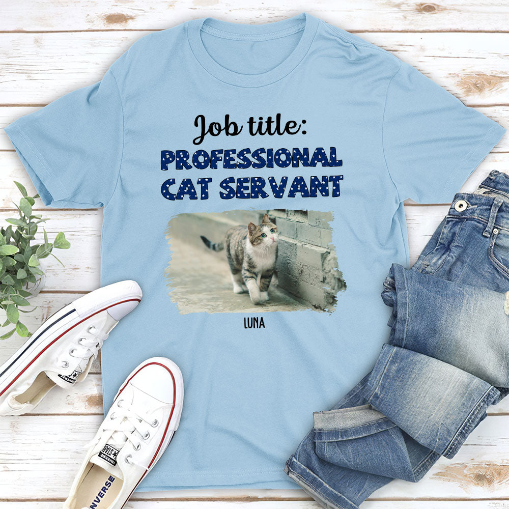Exclusive Personalized Custom Unisex Professional Cat Servant T-shirt - Ideal for Pet Lovers