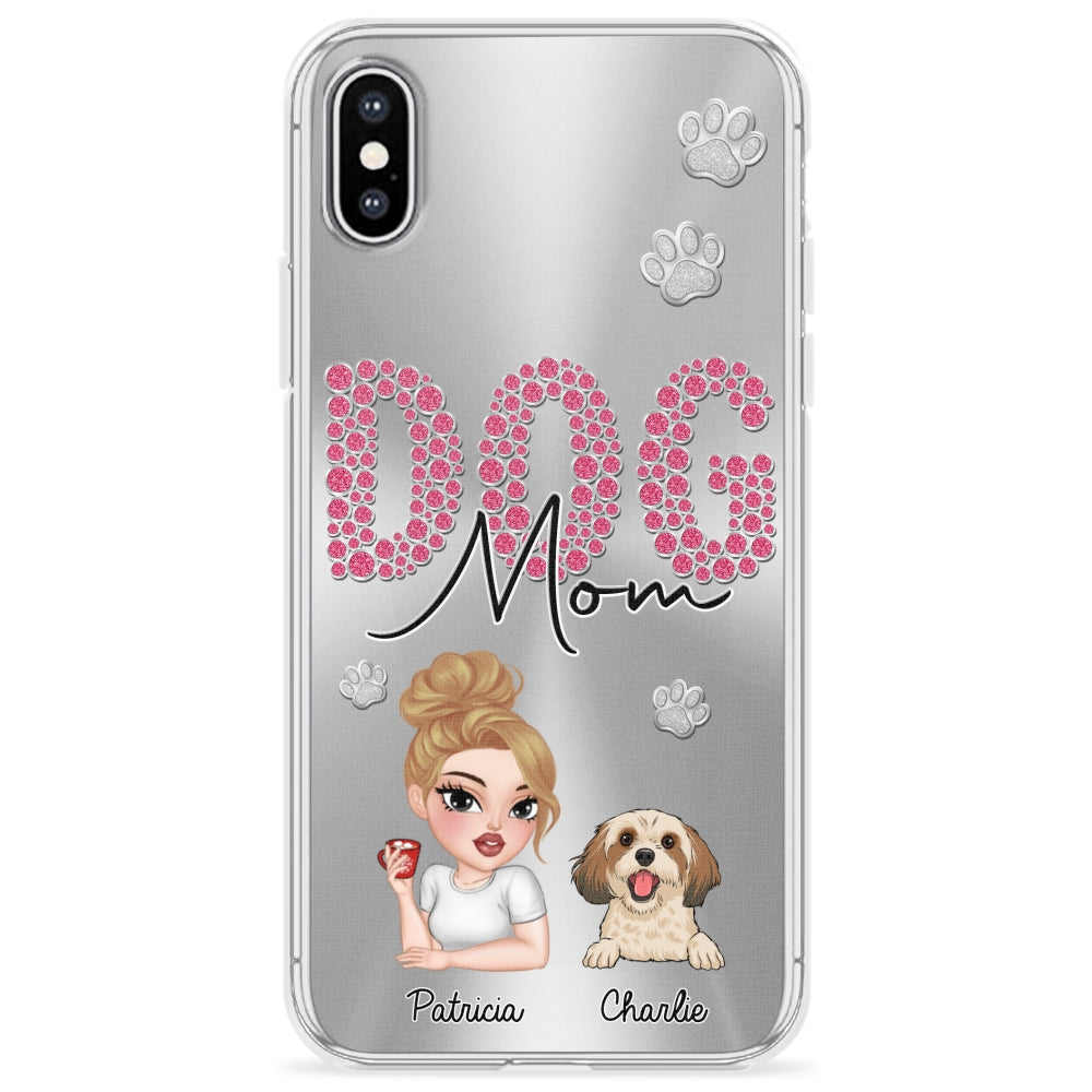 Sparkling Glitter Dog Mom Life - Exquisitely Personalized Custom Phone Case