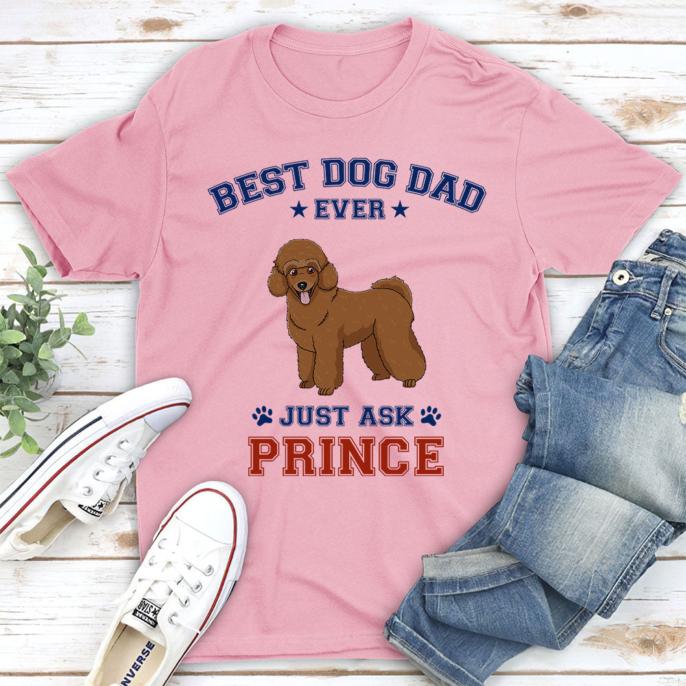 Top-Rated Personalized Custom Unisex Red Blue Dog Dad T-shirt