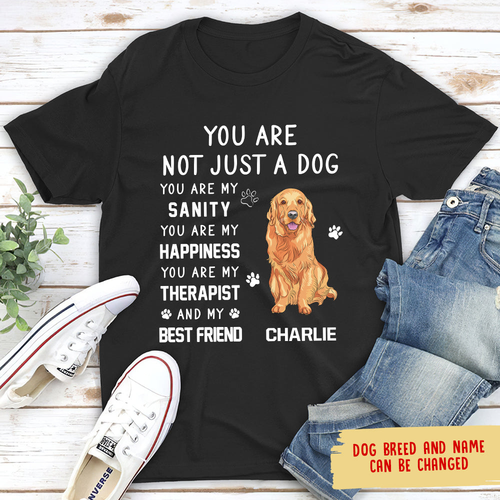 Unique Personalized Custom Unisex 'Not Just A Dog' T-shirt for Pet Lovers
