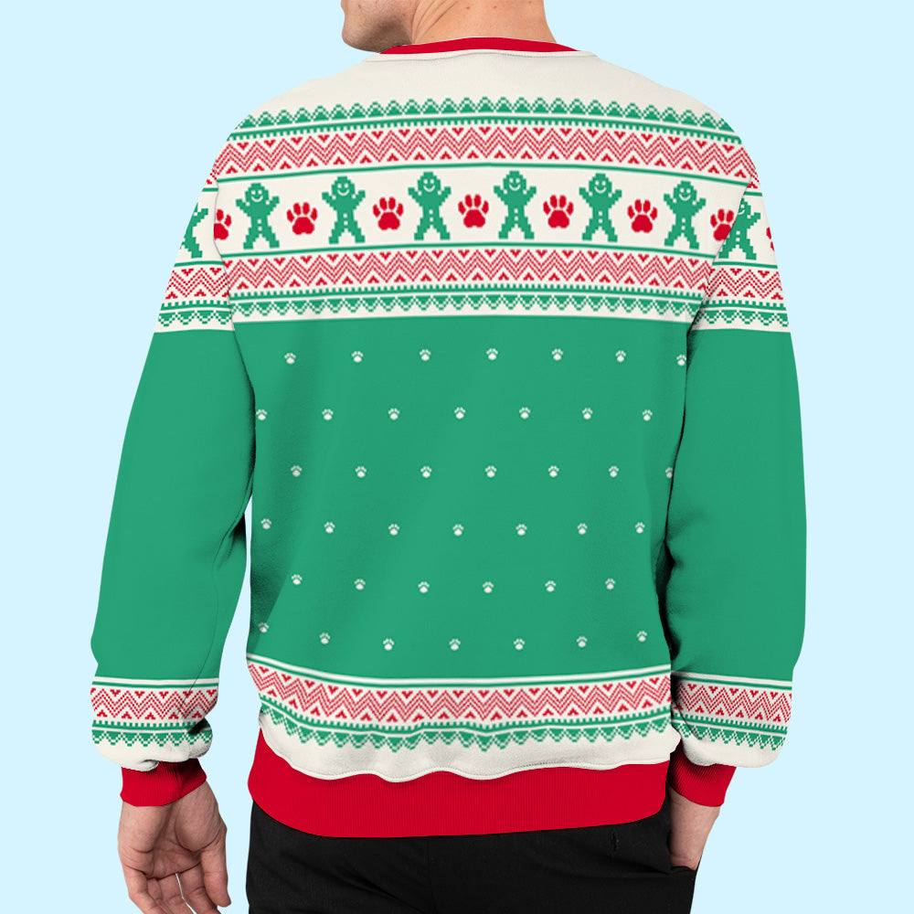 Cat Christmas Pattern - Personalized Custom All-Over-Print Unisex 8.8 oz Polyester Blend Sweatshirt