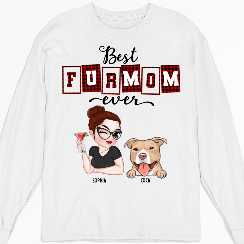 Best Fur Mom Of The Year - Exclusive Personalized Custom Long Sleeve Unisex T-shirt