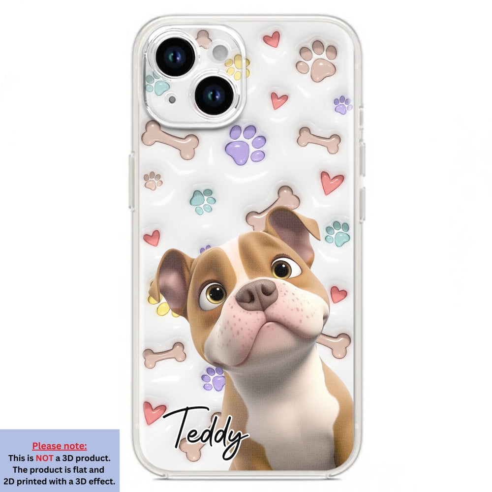Adorable Baby Dogs - Personalized Custom 3D Inflated Effect Phone Case for Stylish Protection
