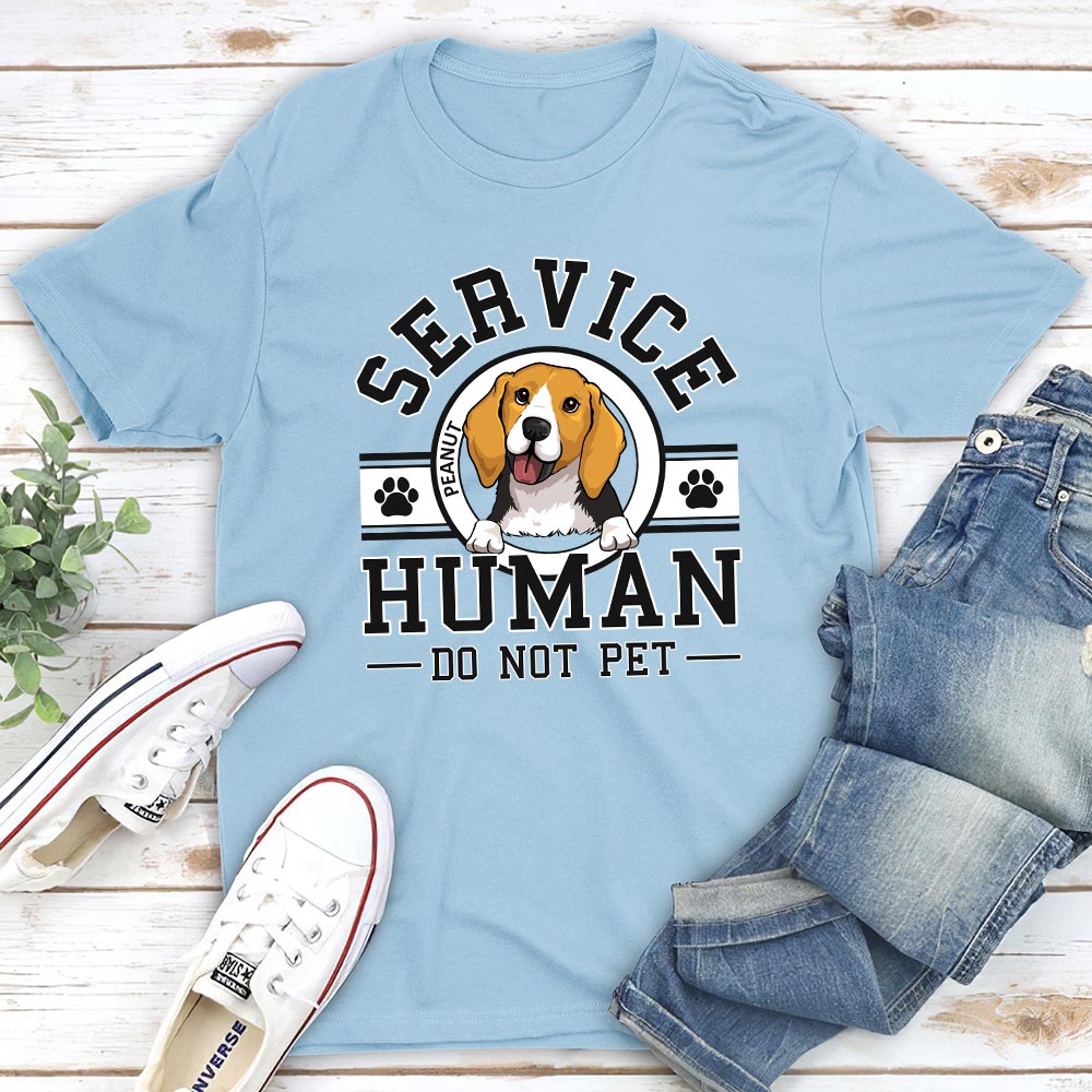Customizable Dog Service Human Logo Personalized Unisex 5.3 oz T-shirt for Pet Lovers