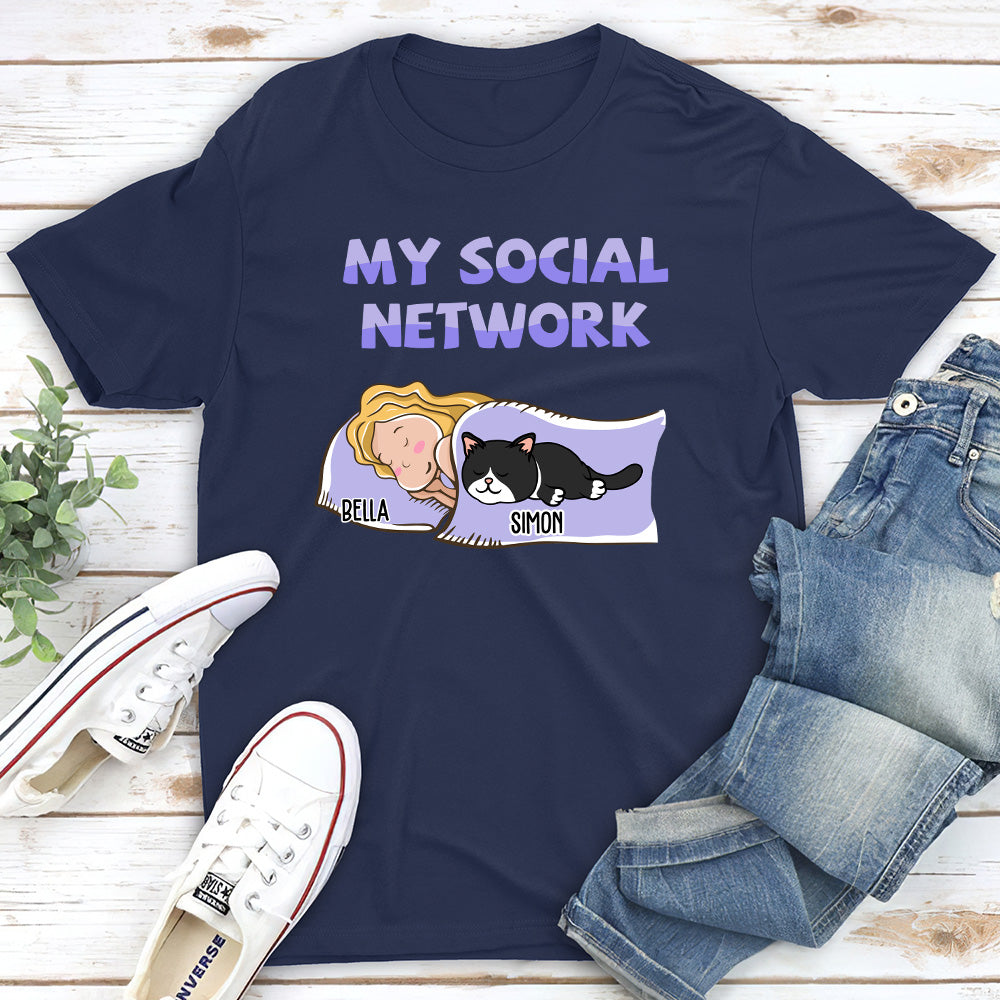My Social Network - Personalized Custom Unisex 5.3 oz T-shirt for Pet Lovers