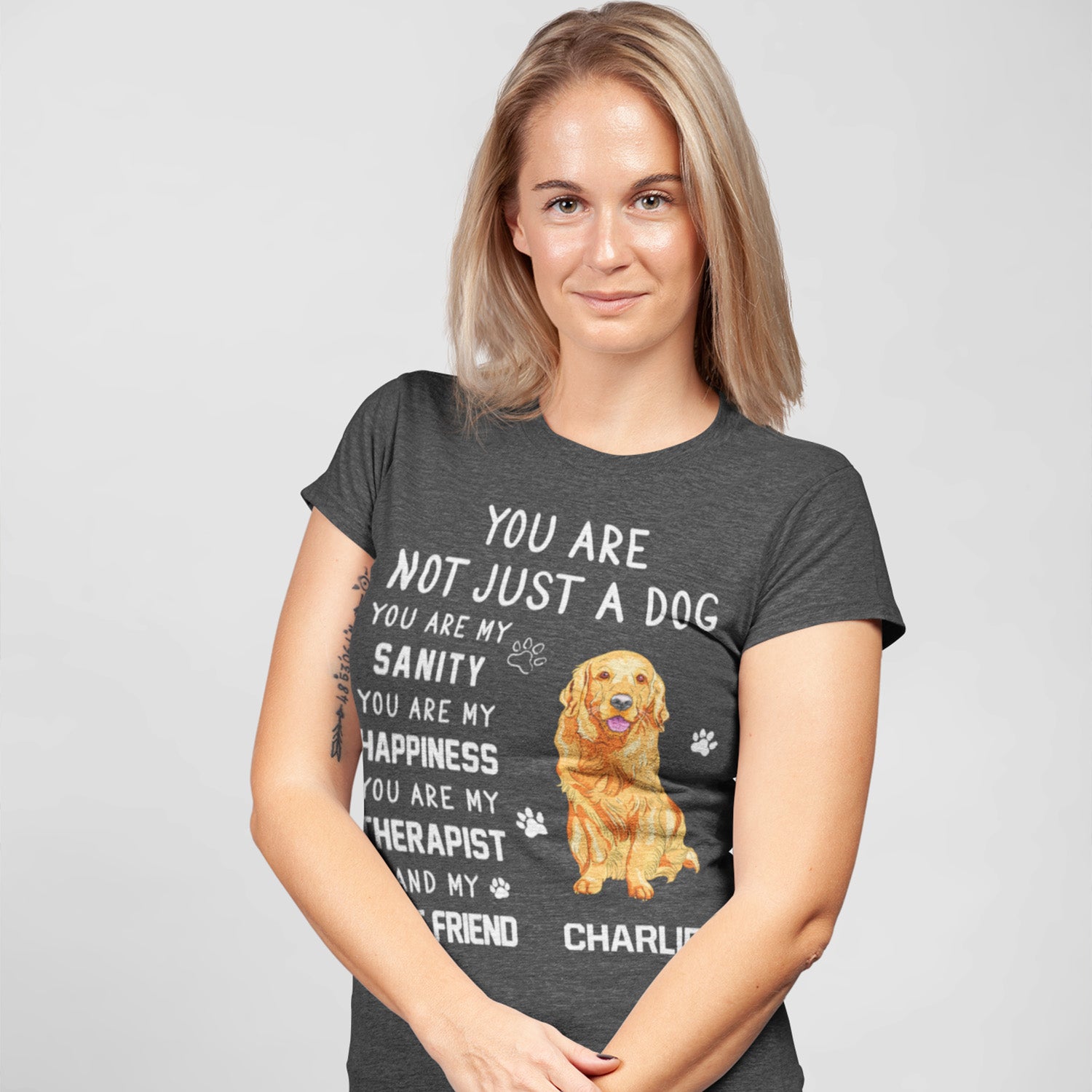Unique Personalized Custom Unisex 'Not Just A Dog' T-shirt for Pet Lovers