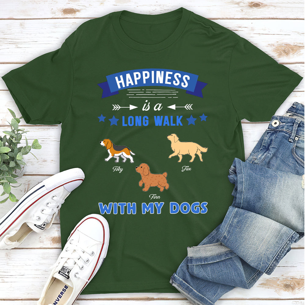 A Long Walk - Personalized Custom Unisex 5.3 oz T-shirt for Pet Lovers